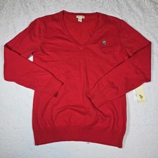 NWT Mens Large US Polo Assn Vneck Pull Over Sweater Red