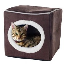 Cat House - Indoor Bed with Removable Foam Cushion - Cat Cave for Puppies, Ra...