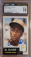 Al Oliver Signed 2025 Topps Living Trading Card JSA CGC Slab GEM MT 10 AUTO 10