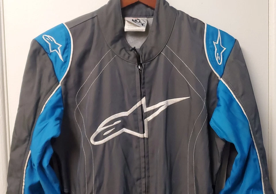Traje de kart de carreras Alpinestars KMX-9 gris/azul talla 36 CIK-FIA # KP14308  Foto 4 de 4