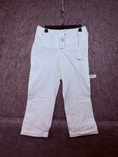 Chico?s Pants City Twill Tap Front Crop White 1.5 NWT $79