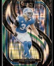 2024 Panini Select #104 Alex Anzalone Black & Green Prizm Shock