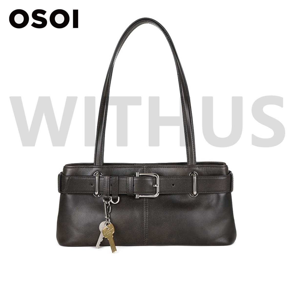 OSOI SHOULDER BROCLE SMALLハンドバッグ OSOI SHOULDER BROCLE MINI [STAIN BROWN] Women's Shoulder Bag