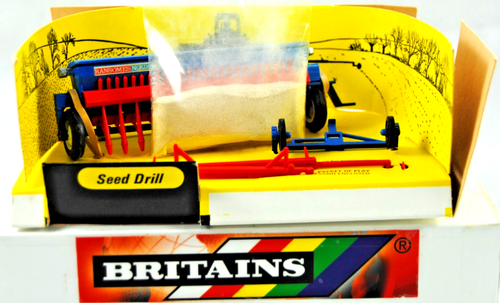 1971 Britains 1:32 Farm 9539 RANSOMES NORDSTEN SEED DRILL 4 TRACTORS VGC w/ BOX - Picture 15 of 23