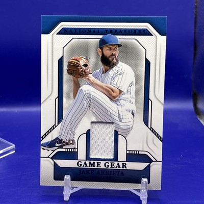 2025 Panini National Treasures /49 Jake Arrieta Game Gear Relic Cubs GGS-JA