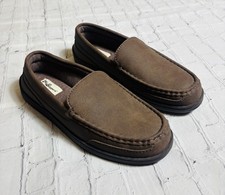 My Slippers Men's Size 9 Brown Leather Moccasin Loafers My Pillow Slippers