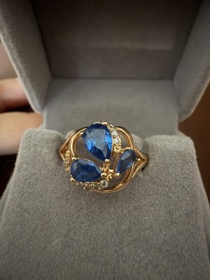 585 RG Rotgold plattiert Walzgold Ring UK Größe O USA Größe 7 Durchmesser 17,53