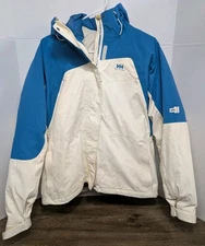 Helly Hansen Ski Jacket Mens Large Blue Heavy Snow Parka Skiing 3 in 1 Coat