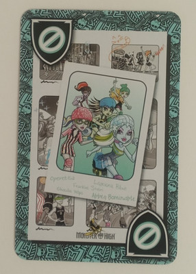 Fandom Monster High Fearbook Uno Card Blue Skip Card