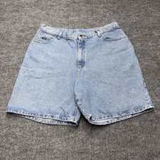 Lee Denim Shorts Womens 22W Plus Size Vintage USA Made Light Wash High Rise