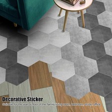 10Pcs Waterproof Non Slip Hexagonal Self Adhesive Ceramic Tile Stickers