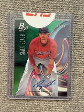 2018 Bowman Platinum Royce Lewis Certified Auto Prospect Card TOP-5 Green #/99