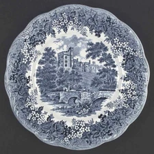 J & G Meakin Romantic England Blue  Dinner Plate 351227