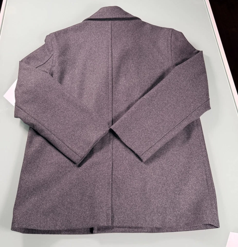 J. Crew бушлат мужской LG серый двойной Brested шерстяная смесь - Изображение 2 из 4