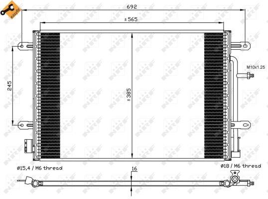 Air Con Condenser 35560 NRF AC Conditioning 8E0260401E 8E0260401H 8E0260401L - Image 21