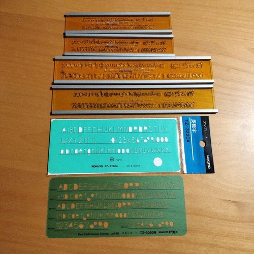 Rotring Kokuyo Alphanumeric Character Template Set Drafting Tool ...