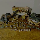Retro 1965 Marx Troll Village Playset Hand Painted Plastic Toy Set