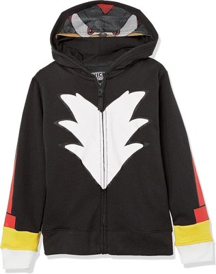 SEGA Big Sonic The Hedgehog Shadow Costume Zip Up Fleece Hoodie-Boys 4-20