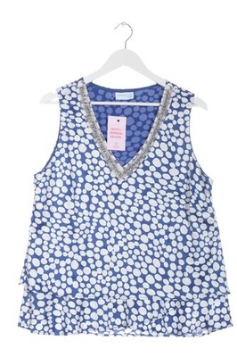 CREATION L. ärmellose Bluse Damen Bluse Gr. DE 40 blau-weiß Casual-Look