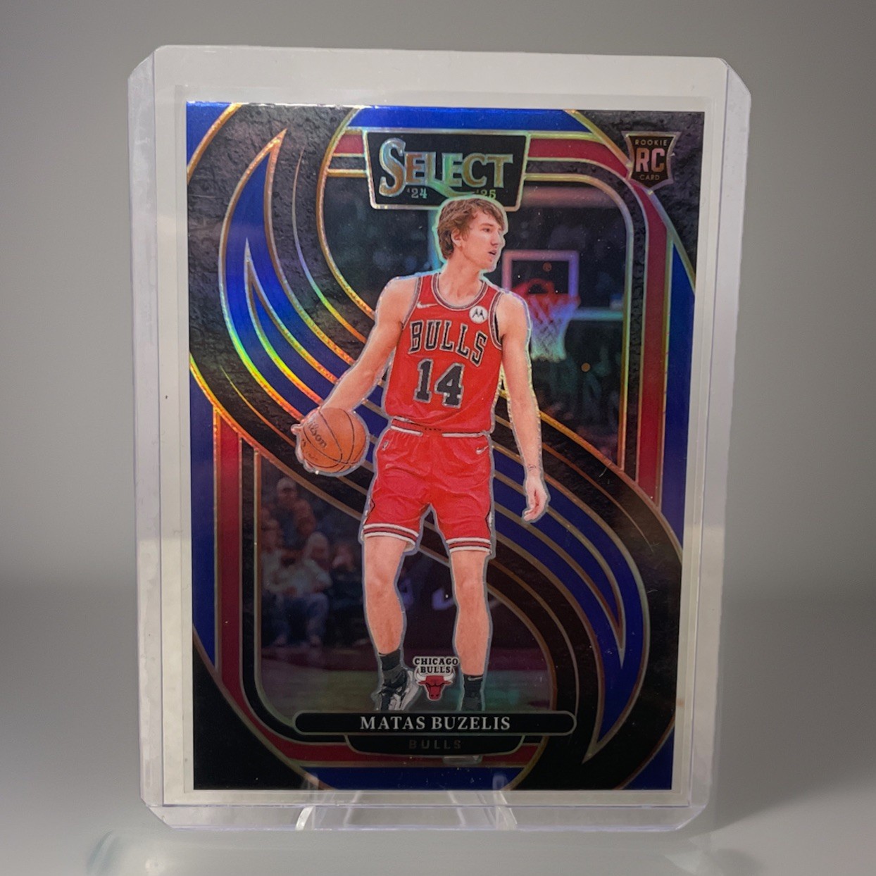 2024-25 Panini Select Basketball Premier Level Blue Prizm Matas Buzelis RC #166