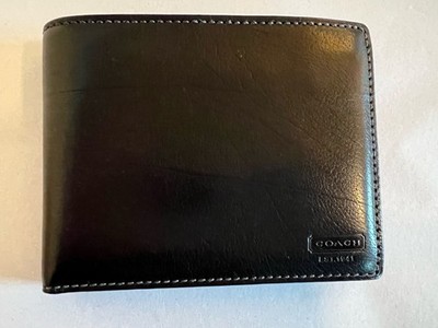 Coach Men's Black Leather Bifold Wallet FS4658 NWT And Dust Bag | eBay