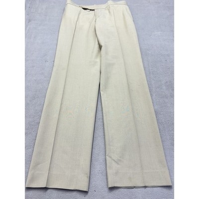 D&G Dolce & Gabbana Tan Wide Leg Trousers Pleated Made in Italy Size 36/50