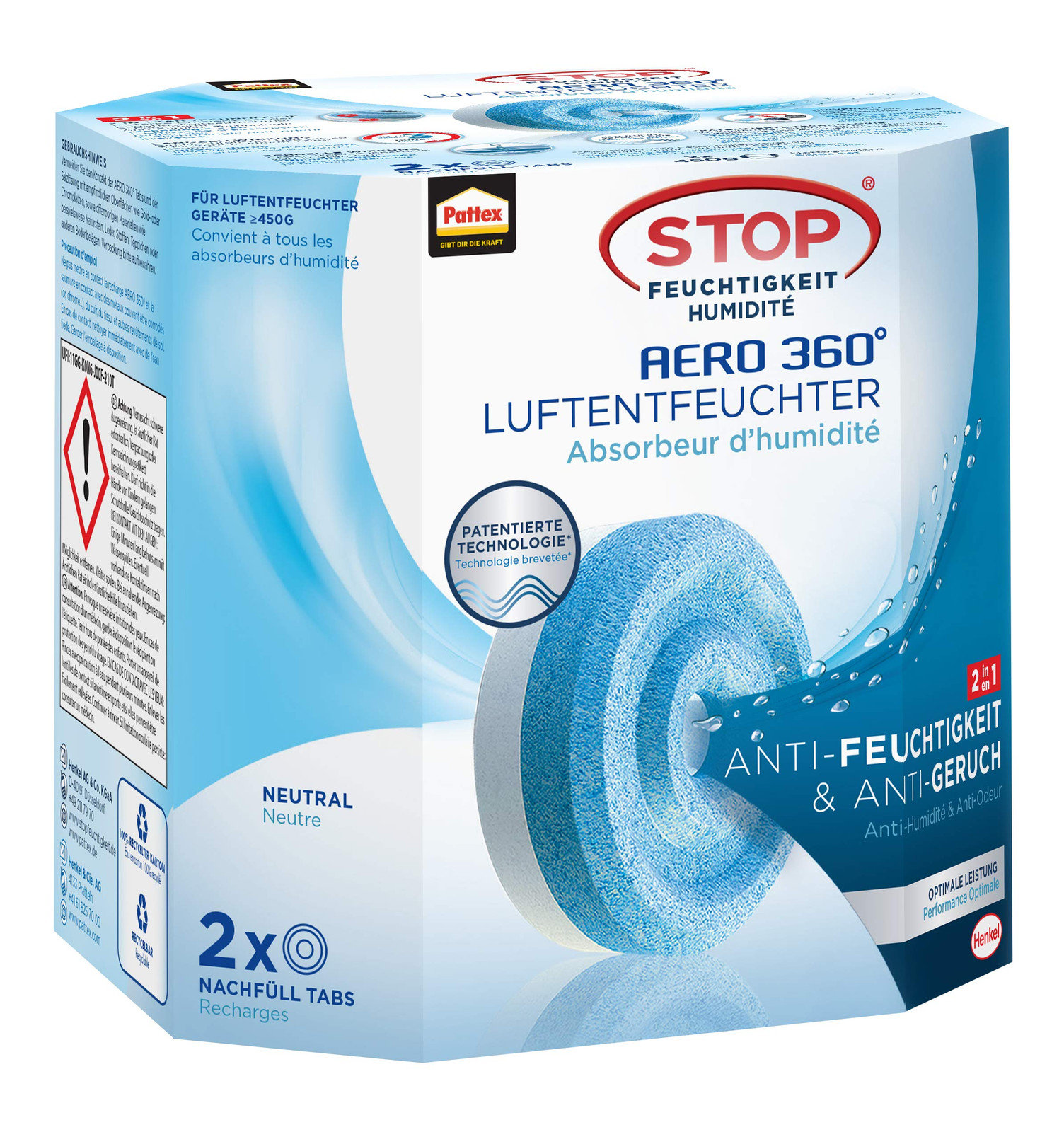 Pattex Luft- und Raumentfeuchter-Tabs AERO 360? /P ACC NUOVO