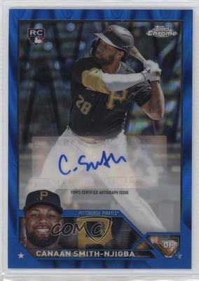 2023 Chrome Update Blue RayWave Refractor Canaan Smith-Njigba Rookie Auto RC 0g4