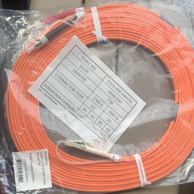 ZIVA Optical LC to ST Fiber Cable 7M STM 3 50mm Orange AOF-03007M