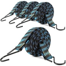 Spanngummi mit Haken 200cm Blau Gummiseile Gepäckspanner 4 Stück