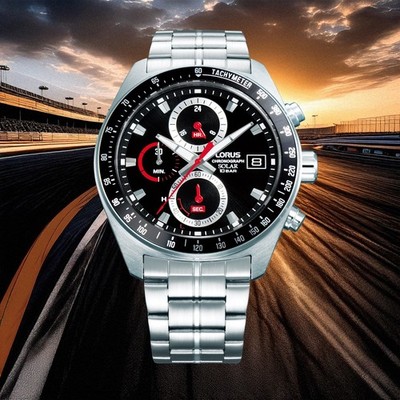 Lorus by Seiko RZ615AX9 Herren Uhr Solar Chronograph Edelstahl Armbanduhr