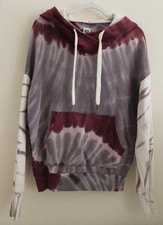 NSF Women's Sz Small Purple Tie Dye Lisette Pullover Hoodie Sweatshirt 295