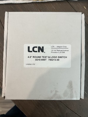 NEW LCN 8310-856T, Push to Open Round Handicap Pushplate w/Switch, 4.5 