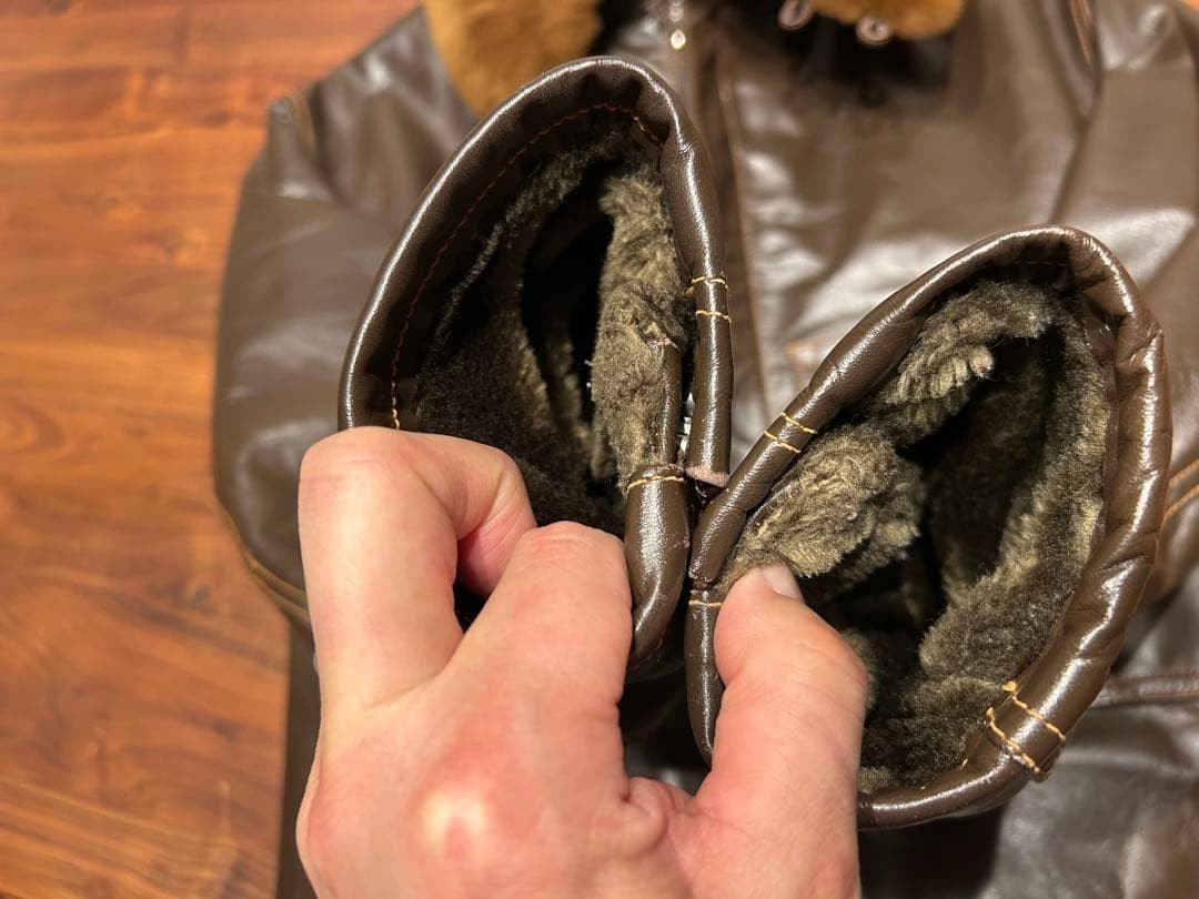 Buzz Ricksons B2 Flight Jacket Brown Horsehide Us… - image 16