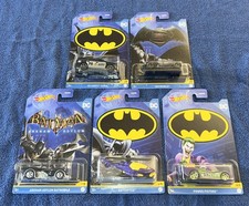 Hot Wheels DC Set of 5, Batmobile Batman, The Joker Car, Batcopter NEW on Card