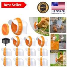 Upgrade Your Coop with 12 Pack Automatic Chicken Feeders - Orange Solution
