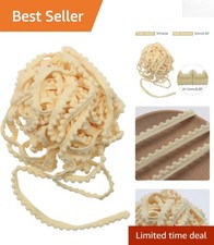 10 Yards Mini Pom Pom Fringe Lace - Stylish Cotton Accent for Parties  Crafts