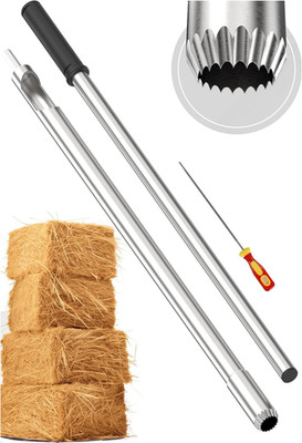 Premium Hay Probe Bale Sampler for Drill 24 Inch with Serrated Tip Comes with Do