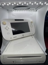 Nintendo Wii U Console 8GB White GamePad Official Cables Tested & Working