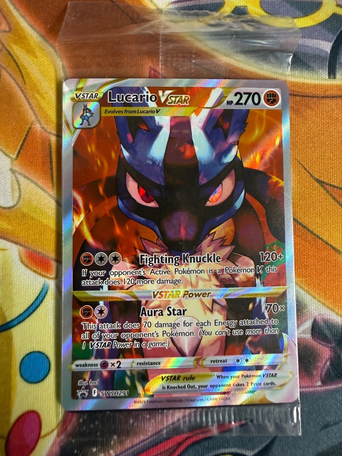 Lucario VSTAR -SWSH:POKEMON CENTER PROMO SWSH291 2019 NM  SEALED