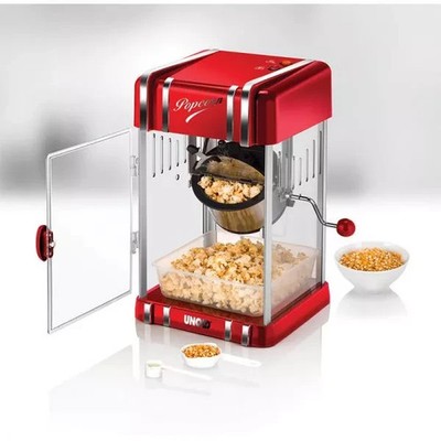UNOLD Popcornmaschine Retro Profi  Popcornmaker Popcornautomat mit Edelstahltopf