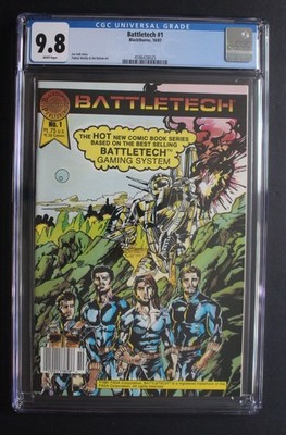 Battletech #1 1st comic 1987 Blackthorne RPG Video Books TV Animated CGC 9.8