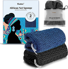 African Net Sponge Authentic Shower Loofah Exfoliating Bath Sponge Body Scrubber