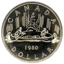 1980 Canada Voyageur One 1 Dollar Proof Like Coin