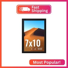 LaVie Home 7x10 Picture Frame for Wall Display, 7x10 Black Picture Frame with HD