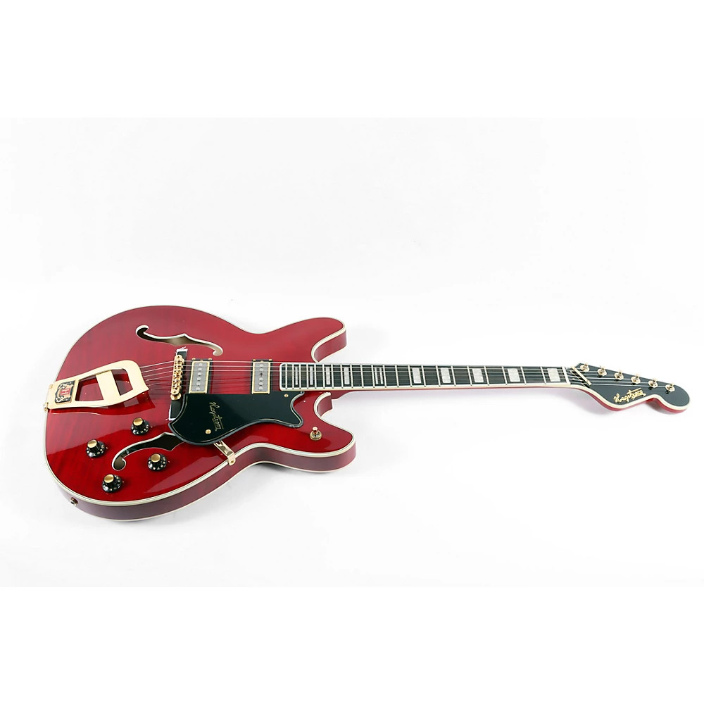 Hagstrom 67 Viking II Hollowbody Guitar Transparent Wild Cherry 197881101978 OB