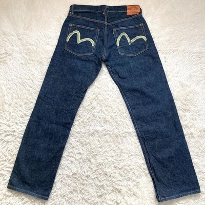エヴィス　No2 2000Z W33 Evisu 2000Z NO2 Denim Jeans White Seagull Red Ear W33 Zip