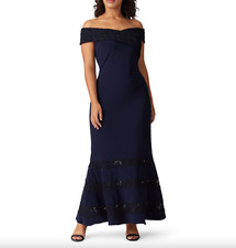 NWT $260 Lauren Ralph Lauren Claudinah Off-Shoulder Gown Sz 10