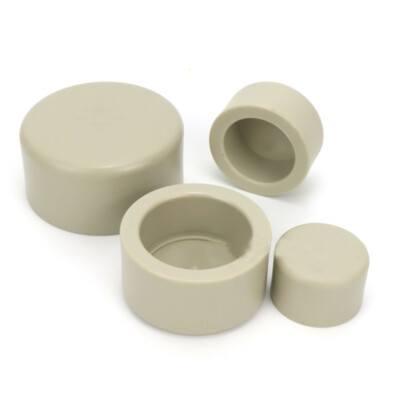 PPH Hot Melt Water Pipe Fittings PPH Pipe Cap PP Pipe Cap PP-H Plastic Pipe Cap