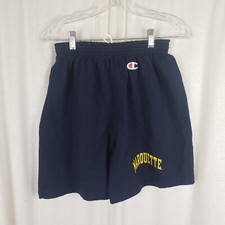 Vintage Champion Marquette Logo Shorts Mens size L 36-38 Drawstring NCAA 50/50